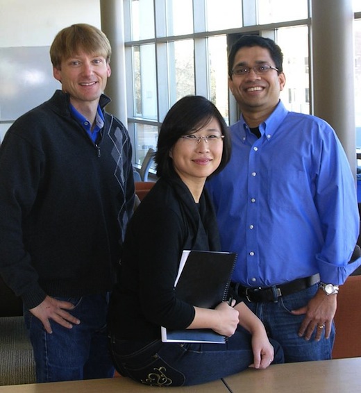 CAPTION From left: Jay Breidt, Sangmi Pallickara and Shrideep Pallickara, researchers at Colorado State University. CREDIT Lisa Knebl/Colorado State University Department of Computer Science