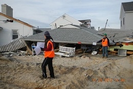 Researchers examine storm damage after Hurricane Sandy