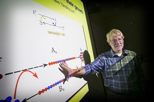 Ken Dill explains the supercomputational model that shows how certain molecules fold and bind together in the evolution of chemistry into biology, a key step to explain the origins of life.