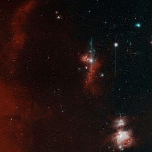 The ZTF took this “first light” image on Nov. 1, 2017, after being installed at the 48-inch Samuel Oschin Telescope at Palomar Observatory. The Horsehead nebula is near center and the Orion nebula is at lower right. The full-resolution version is more than 24,000 pixels by 24,000 pixels. Each ZTF image covers a sky area equal to 247 full moons.Caltech Optical Observatories