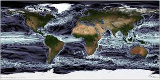 Global map of eddies (Graphic: Nathan Beech)