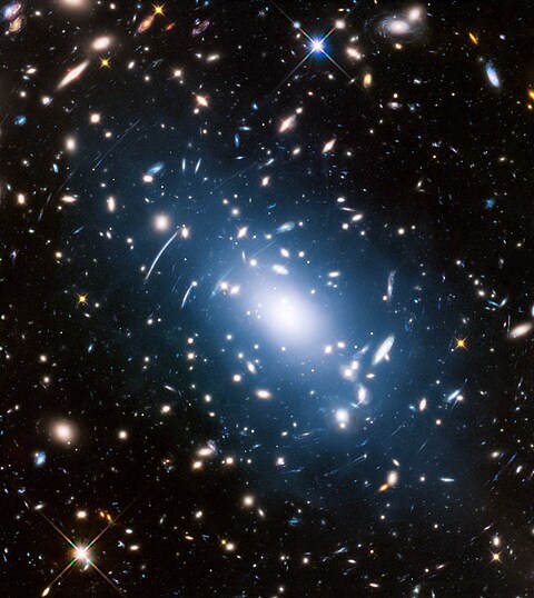 NASA, ESA, and M. Montes (University of New South Wales) Massive galaxy cluster Abell S1063 as captured by NASA's Hubble Space Telescope