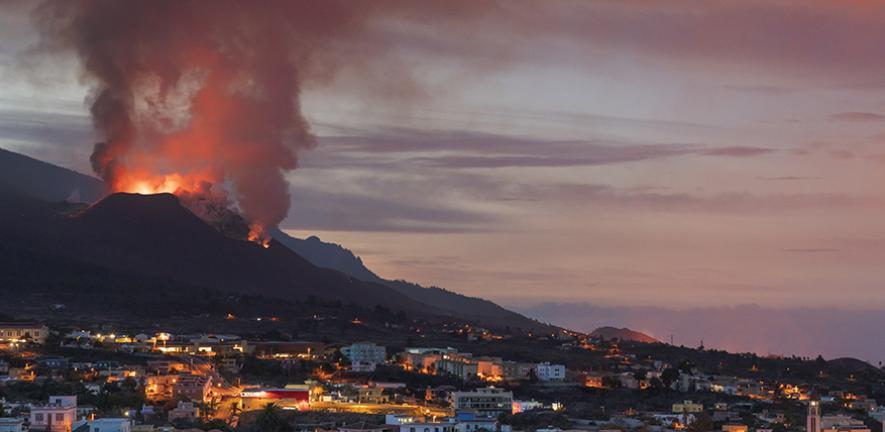 Volcano erupting near El Paso, La Palma, Spain  Credit: Andreas Weibel via Getty Images