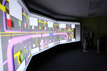 3D is viewed at the Christie-designed Immersive Space at George Brown BIM Lab 3D is viewed at the Christie-designed Immersive Space at George Brown BIM Lab