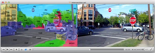 Researchers are working to enable smartphones and other mobile devices to understand and immediately identify objects in a camera's field of view, overlaying lines of text that describe items in the environment. Here, a street scene is labeled by the prototype, running up to 120 times faster than a conventional cell-phone processor Researchers are working to enable smartphones and other mobile devices to understand and immediately identify objects in a camera's field of view, overlaying lines of text that describe items in the environment. Here, a street scene is labeled by the prototype, running up to 120 times faster than a conventional cell-phone processor
