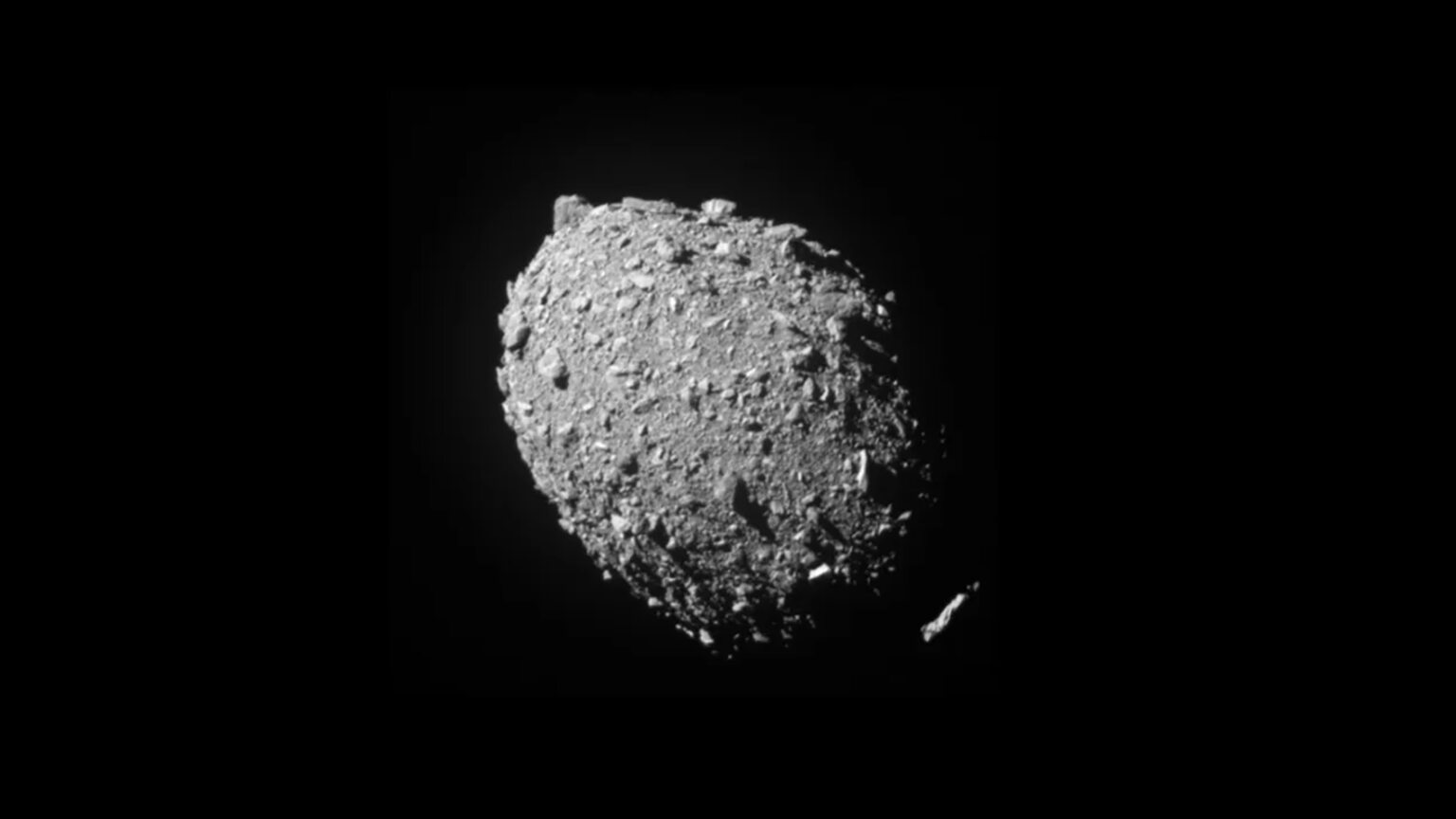 NASA's DART mission captured the asteroid Dimorphos just before it was hit by the spacecraft on September 26, 2022. The observations of the asteroid before and after the impact suggest that it is a loosely packed "rubble pile" object. NASA's DART mission captured the asteroid Dimorphos just before it was hit by the spacecraft on September 26, 2022. The observations of the asteroid before and after the impact suggest that it is a loosely packed "rubble pile" object.