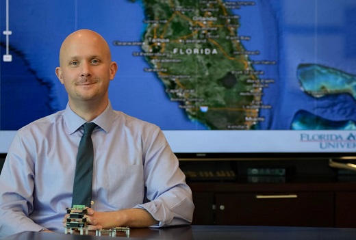 CAPTION Jason Hallstrom, Ph.D., principal investigator, director of FAU's I-SENSE, and a professor in the Department of Computer and Electrical Engineering and Computer Science at FAU.