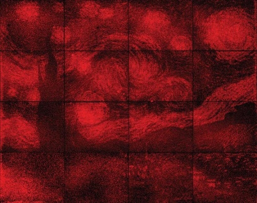 CAPTION This reproduction of The Starry Night contains 65,536 glowing pixels and is just the width of a dime across. CREDIT Paul Rothemund and Ashwin Gopinath/Caltech CAPTION This reproduction of The Starry Night contains 65,536 glowing pixels and is just the width of a dime across. CREDIT Paul Rothemund and Ashwin Gopinath/Caltech