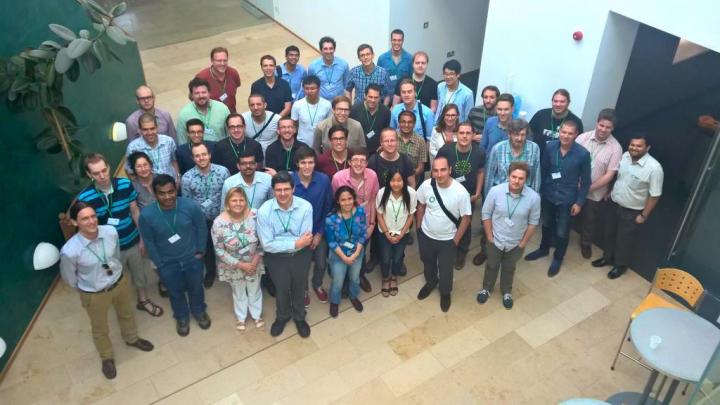 CAPTION BioJS conference group is shown. CAPTION BioJS conference group is shown.