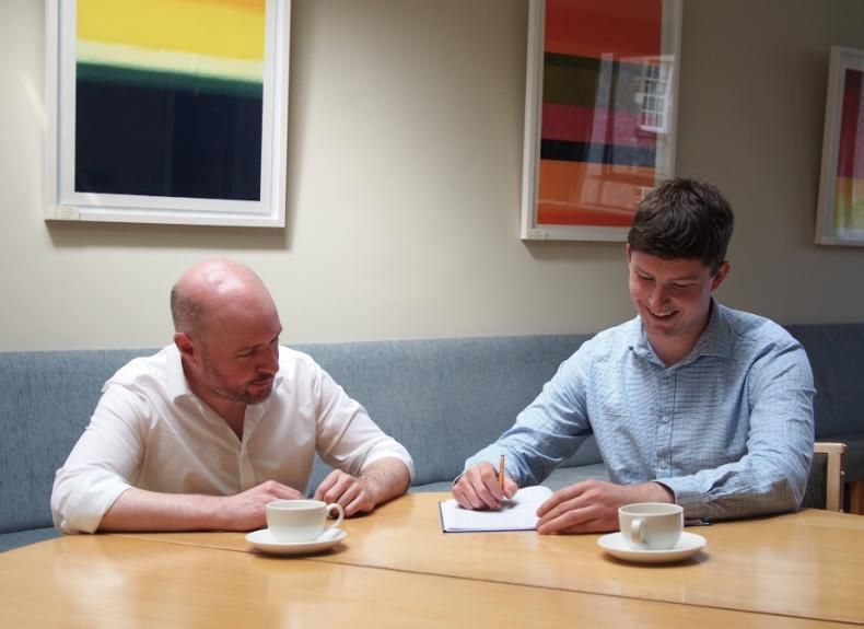 Andrew Burgess (right) and his research mentor Dr David O’Regan (left) Andrew Burgess (right) and his research mentor Dr David O’Regan (left)