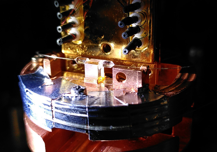 Picture of the quantum memory attached to the optical fiber. Image credit: ICFO/ S. Grandi Picture of the quantum memory attached to the optical fiber. Image credit: ICFO/ S. Grandi