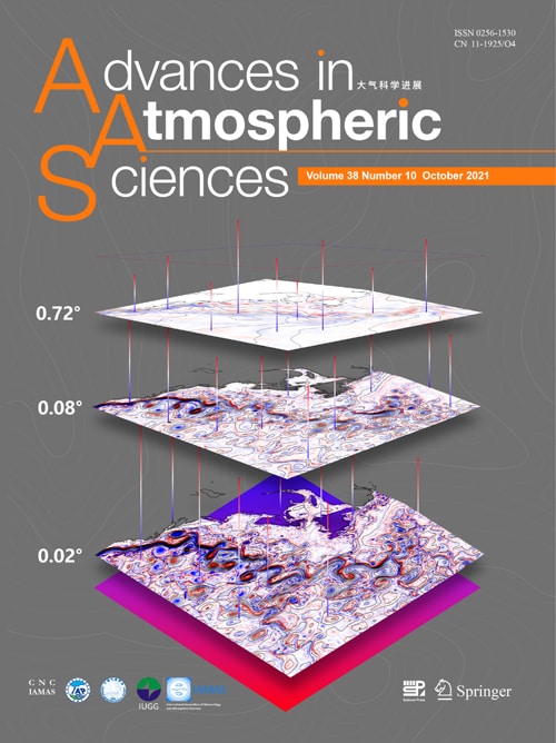 Modeled surface relative vorticity in the Gulf Stream region depicting the flow rotation and shear as a function of horizontal grid spacing (~50, 6, and 2 km, respectively). (Image by Advances in Atmospheric Sciences)