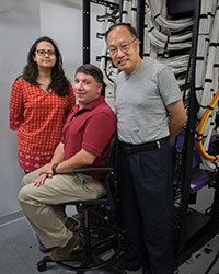 Professors Suzanne Sindi, Hrant Hratchian and Jian-Qiao Sun are all part of a new NSF grant that has brought a supercomputer to campus. Professors Suzanne Sindi, Hrant Hratchian and Jian-Qiao Sun are all part of a new NSF grant that has brought a supercomputer to campus.