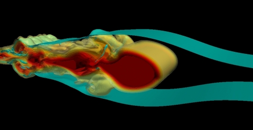 Garbage, nutrients and tiny animals are pushed around, suspended in the world's oceans by waves invisible to the naked eye according to a new 3-D model developed by mathematicians at the University of Waterloo. The image shows the 3-D model of mode 2 internal waves.