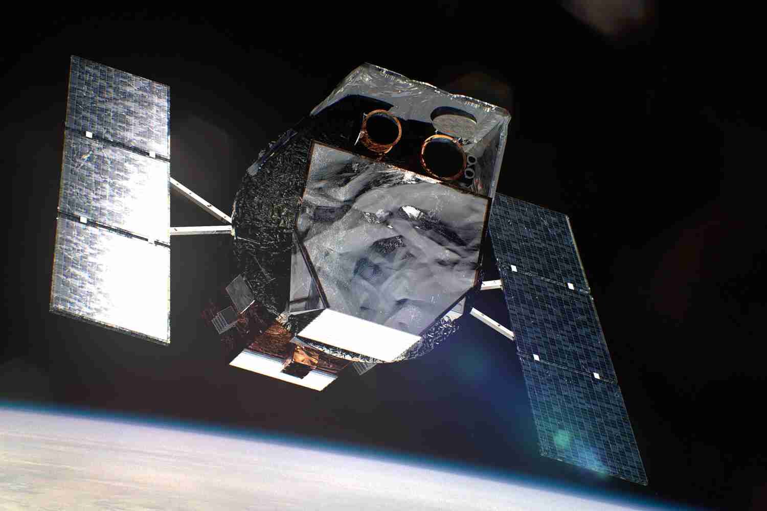 Swift is a collaboration between NASA’s Goddard Space Flight Center, Penn State, Los Alamos National Laboratory, and Northrop Grumman Innovation Systems. Credit: NASA’s Goddard Space Flight Center/Chris Smith (KBRwyle) Swift is a collaboration between NASA’s Goddard Space Flight Center, Penn State, Los Alamos National Laboratory, and Northrop Grumman Innovation Systems. Credit: NASA’s Goddard Space Flight Center/Chris Smith (KBRwyle)
